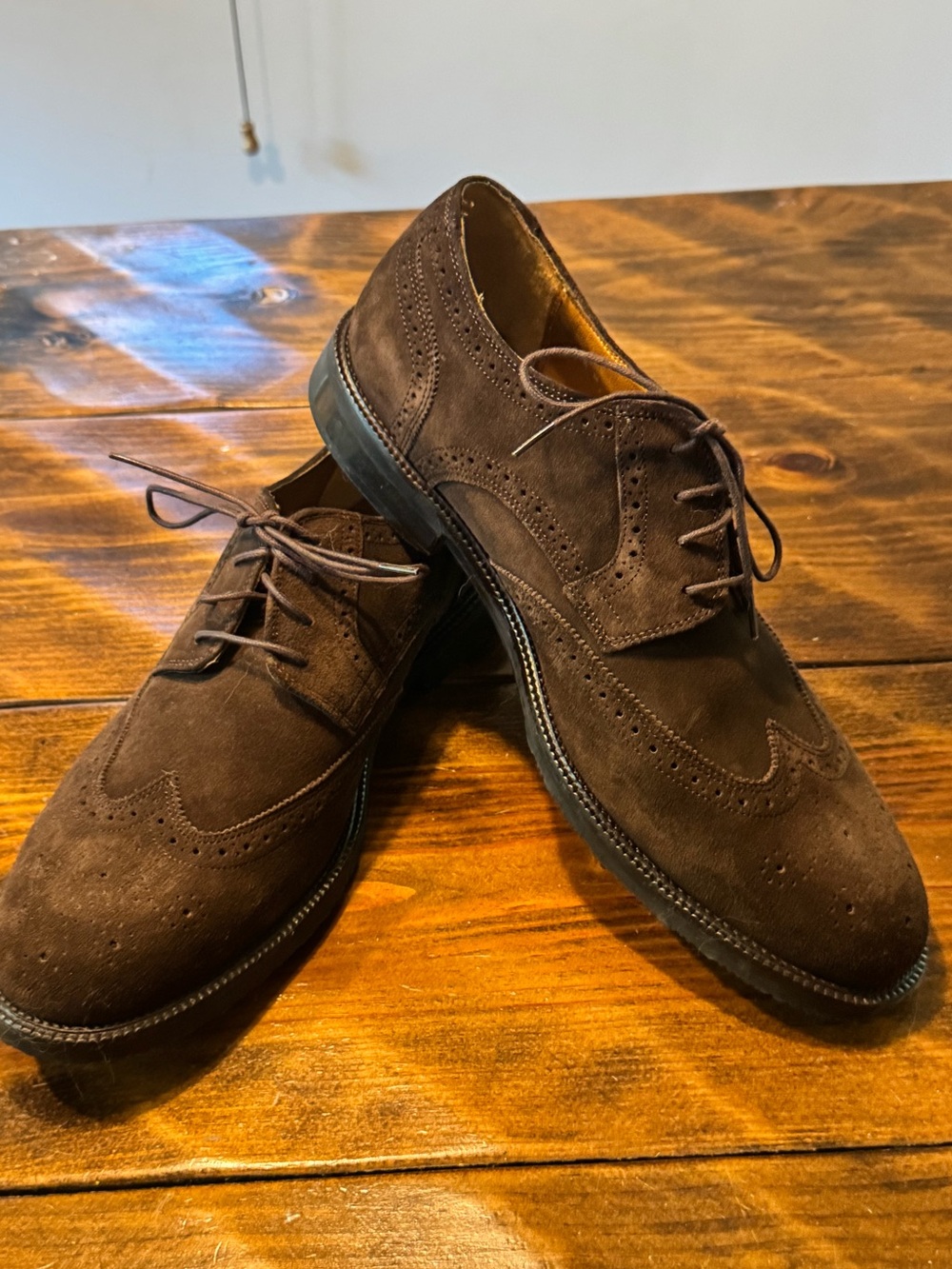 Like New Bostonian Florentine Brown Suede Oxford Toe Shoes 11.5